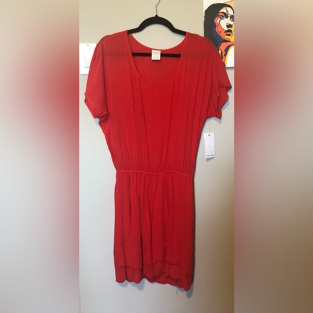 Ella Moss Red lace bottom dress